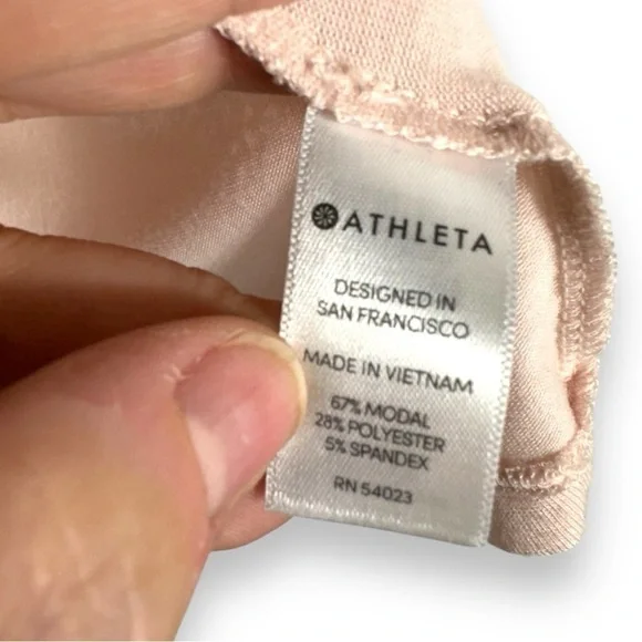Athleta Threadlight Ruched Side Twist Tank, Ballerina Gown Pink, Size Small - Picture 7 of 10